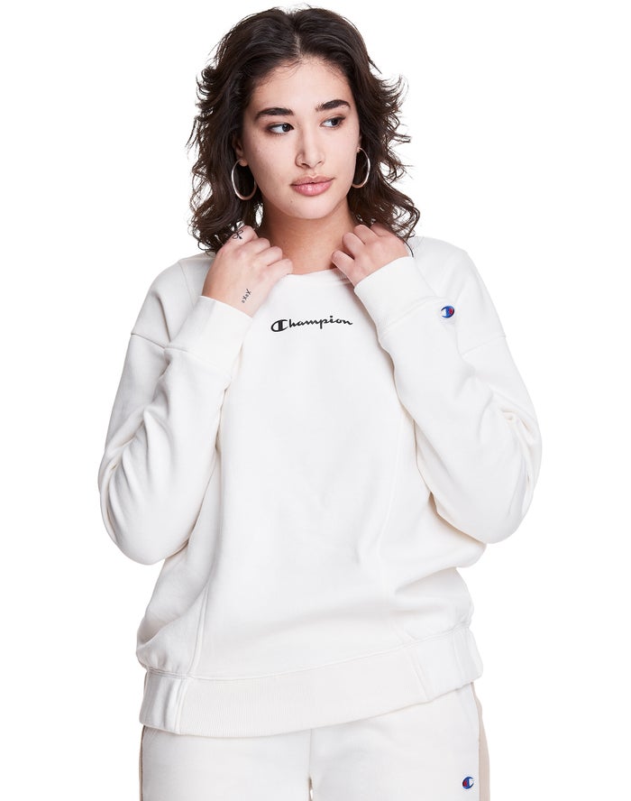 Champion Fleece Crew Sweatshirt Dames - Wit - Belgie 9506MNUIC